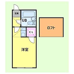 b'CASA金沢八景3re-born ワンルームの間取図画像