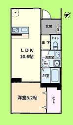 グローブテラス金沢文庫 1LDKの間取図画像