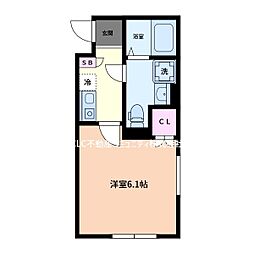 OPPAMA CREST 1Kの間取図画像