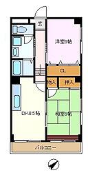 プロシード金沢文庫 2LDKの間取図画像