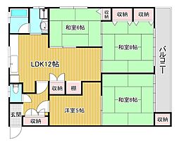 鈴木ハイツ 4LDKの間取図画像