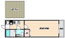 ペルテローザ 1Kの間取図画像