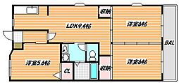グレースビル 3DKの間取図画像