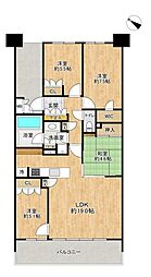 グランスイートブルーベイフロントタワー 4LDKの間取図画像