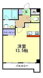 ファイブシティ ワンルームの間取図画像
