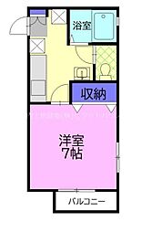 ハイツNT 1Kの間取図画像