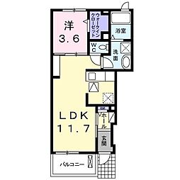 アーバンスペースG3番館 1LDKの間取図画像