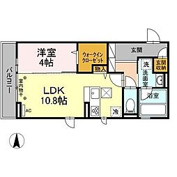 ルアナ 1LDKの間取図画像