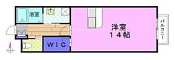 PreciusCourt2 ワンルームの間取図画像