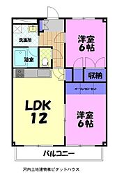 コーポソレイユ 2LDKの間取図画像