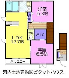 ファミールD 2LDKの間取図画像