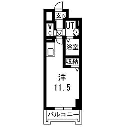 IRIC ワンルームの間取図画像