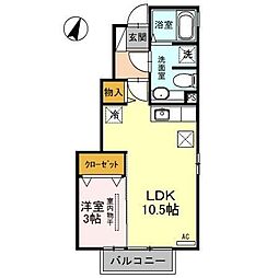 インテリアル 1LDKの間取図画像