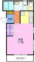 ミオ・コルテ 1Kの間取図画像
