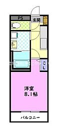 Luanaan 1Kの間取図画像