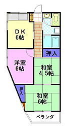 リーフハイツ 3DKの間取図画像