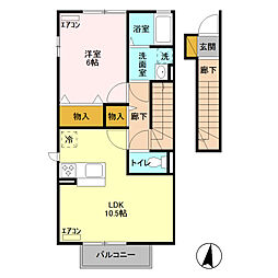 フォーゲルテラスリラ5 1LDKの間取図画像