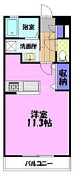 スプレマシーA 1Kの間取図画像