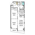 あさひレジデンス弐番館E3階7.5万円