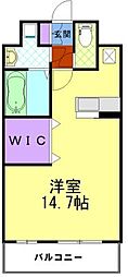 壱番館元今泉 ワンルームの間取図画像