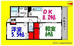 ベイドルフィン 2DKの間取図画像