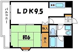 サンハイツ松江 1LDKの間取図画像