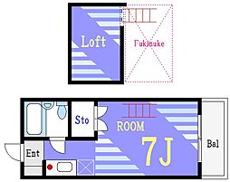 グリーンモア ワンルームの間取図画像