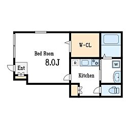ガレット瑞江 1Kの間取図画像