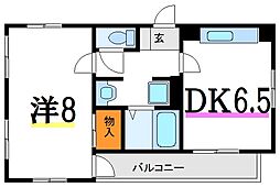 ピラトウス西小岩高橋ビル 1DKの間取図画像