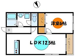 間取図画像 1LDK