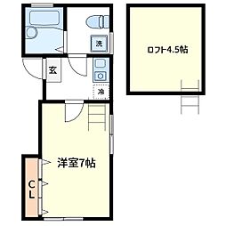 ライティングハウス小岩 1Kの間取図画像