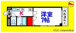 エミネンス 1Kの間取図画像