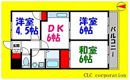 ゴトウマンション 3DKの間取図画像