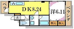リッチハイツ 1LDKの間取図画像