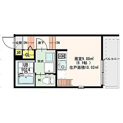 ディアホームズ ワンルームの間取図画像