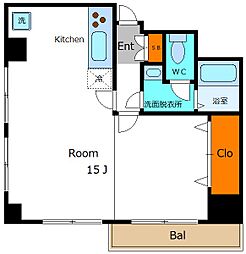 ハイツ東陽パーク ワンルームの間取図画像