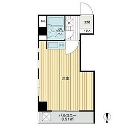ハイツ錦糸町 ワンルームの間取図画像