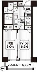 ヴェルディーク浅草 1DKの間取図画像