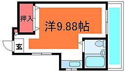 谷ビル ワンルームの間取図画像