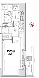 JR総武本線 馬喰町駅 徒歩2分の賃貸マンション 9階1Kの間取り