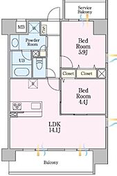 間取図画像 2LDK