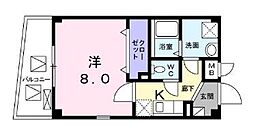 シテセレスト東砂 1Kの間取図画像