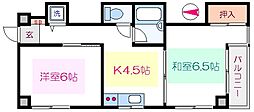 ジェントリー両国一元ヤ.1 2Kの間取図画像