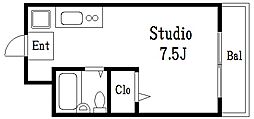 TEマンション ワンルームの間取図画像
