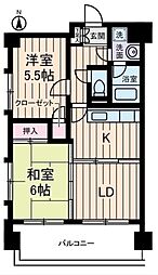 新佐川ビル 2LDKの間取図画像