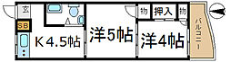 シノセビル 2Kの間取図画像