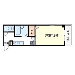 Mfマンション2 1Kの間取図画像