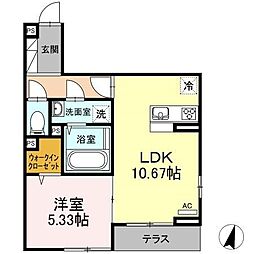 GOLDENRINGS12 1LDKの間取図画像