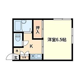 アパートメントハウス元町 1Kの間取図画像