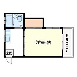 ワースエスティツ 1Kの間取図画像